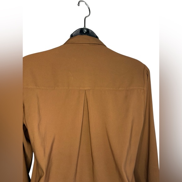 Express Women's portofino mocha Brown Button-Down Shirt Sz small preloved - Picture 7 of 8